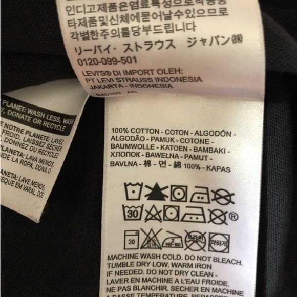 Levi’s Logo T Shirt in Black & White Size XS - Picture 9 of 11